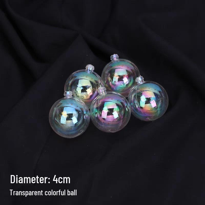 Creative Iridescent Transparent Cake Decoration - Aesthetic Milk White Party Ball for Birthday Desserts