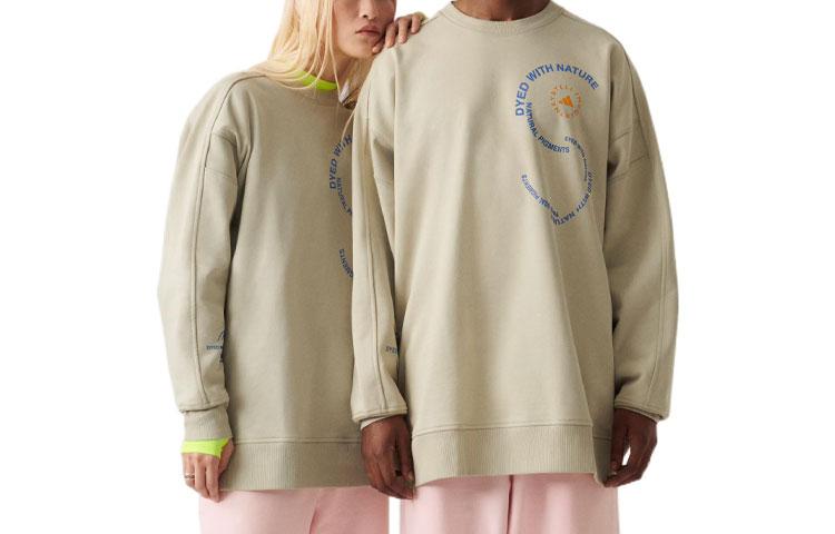 Adidas X Stella McCartney Sweatshirts Unisex Light Yellow Crew Neck Moderate Regular IA7714