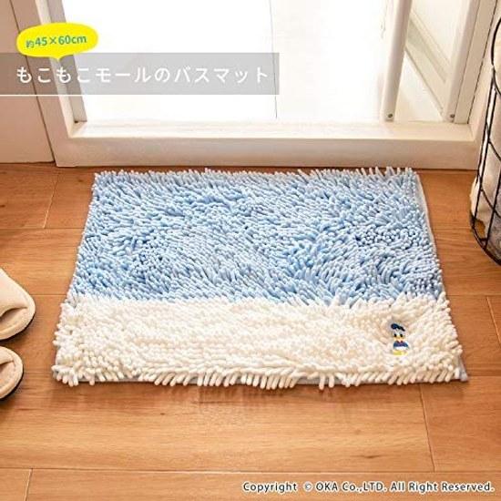 OKA Disney Mall Bath Mat Fits Approximately 45cm X 60cm Blue (Donald Duck)