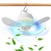 5.51 Inch USB Portable Ceiling Fan with LED Lights Gazebo Outdoor Ceiling Fans for Tents Canopies Beach RV Car Camper & Outdoors