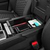 For Nissan Pathfinder 2025-2026 Center Console Armrest Storage Box ABS Tray Organizer Car Interior Accessories Tidying Black