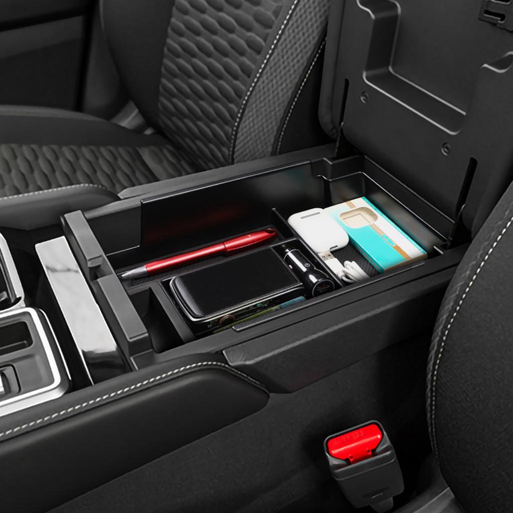 For Nissan Pathfinder 2025-2026 Center Console Armrest Storage Box ABS Tray Organizer Car Interior Accessories Tidying Black