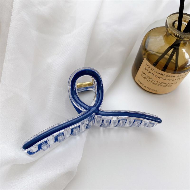 

Elegant Korean Style Cross Ribbon Hair Claw Clip For Chic Updos And Hairstyles Blue Ribbon
