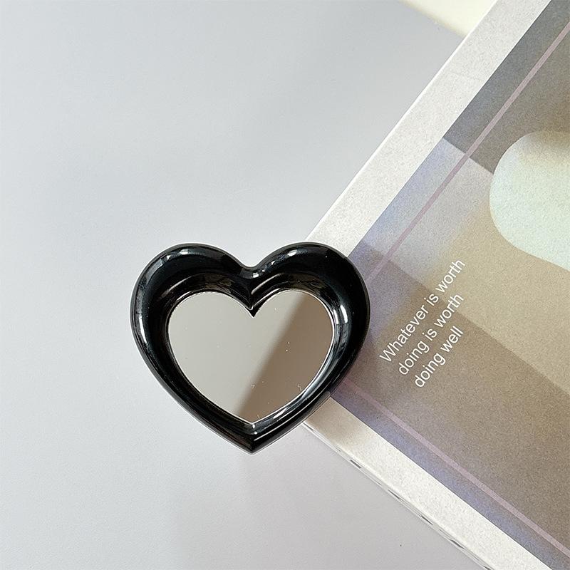 Mirror Airbag Holder Mobile Phone Mirror Sticker Air Cushion Desktop Folding Retractable Ring Sticker Love Makeup Mirror