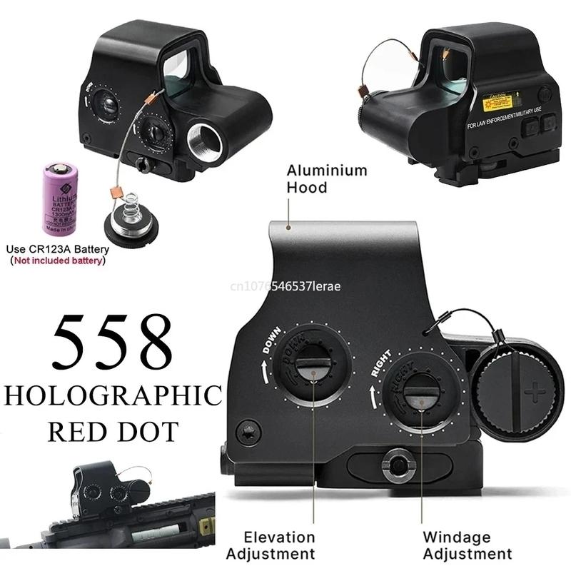 Tactical Airsoft G45 5X Magnifier 558 553 EXPS3 Red Dot Combo Scope Optics QD Mount Weaver Fit 20MM Rail Mount With Full Marking