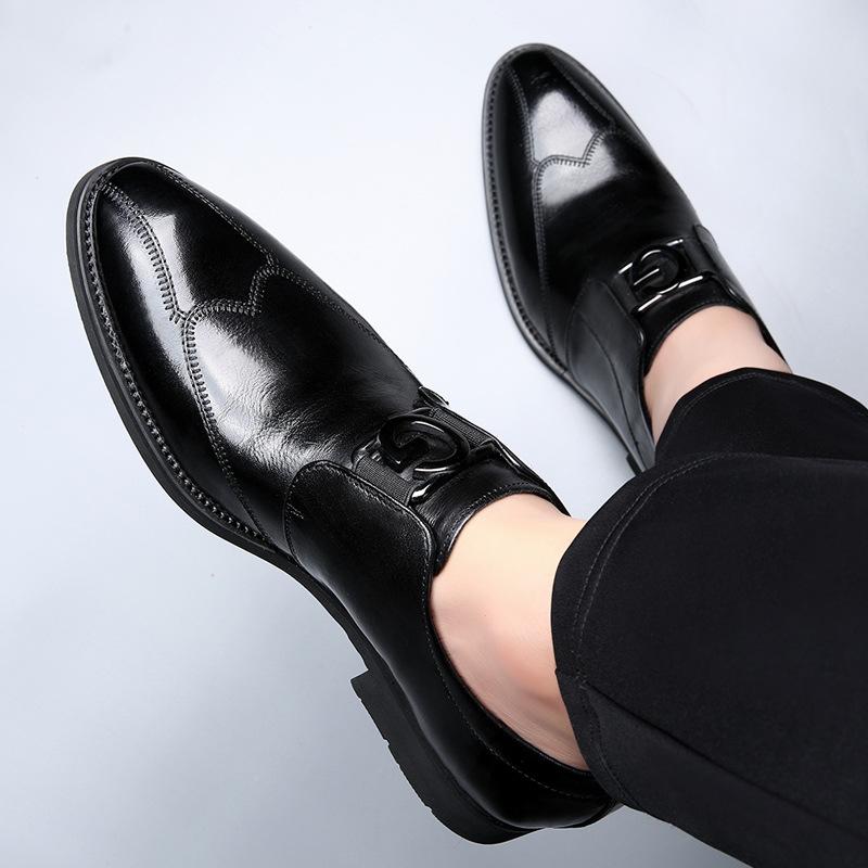 Fashion Men's Business Leather Shoes Spring Autumn New Designer Fashion Casual Luxury Shoes for Men