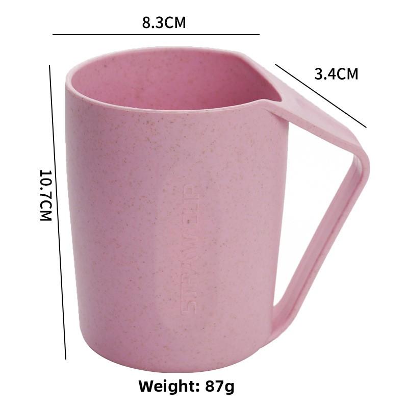 

Утолщенные Нескользящие Кружки с Ручками, Пластиковые Стаканчики для Зубных Щеток, Стаканчики для Умывальника, Бытовые Стаканчики для Чистки Зубов и Полоскания Рта 301-400ml розовый