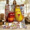 1 Stück Larva Love Outdoor-Decke Leichte Flanelldecke, Ganzjahresnutzung für Sofa, Bett, Reisen, Camping, Wohnzimmer, Büro, Couch062