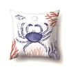 Vintage Marine Cushion Cover Peach Skin Pillowcase Sofa Cushion Pillowcase Suitable for Living Room Car Pillowcase