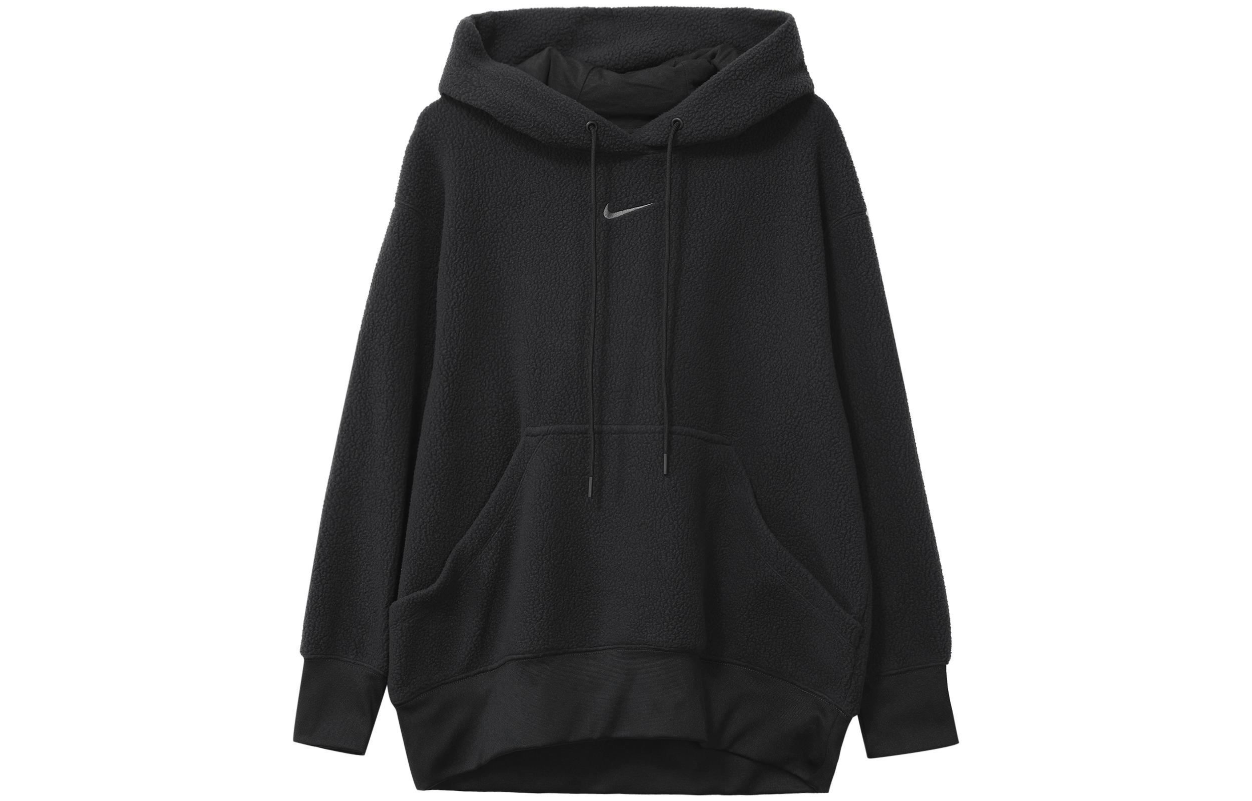 Nike Sweatshirts Women s Black Hooded Moderate Regular DQ6841-010 S