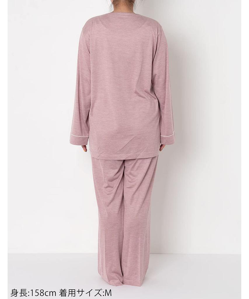 Relax Sleep Science Silk Long Long Silk Jersey Moisture Top and Bottom Soft to the PI [Wacoal & Sleep] Pajamas, Sleeves, Pants, 100% Material,