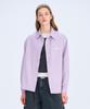 Malittepeulangsowajeobeo Couleur Dyed Denim Shirt-Jacket Light Purple