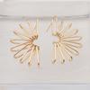Exaggerated Irregular Fan C Shape Radiation Drop Earrings for Women Brincos Simple Party Hollow Geometry Jewelry Wholesale
