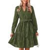Spring Autumn Women's Hollow Out Long Sleeve Dress, European American Fashion Elegant Casual Dress