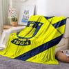 Brøndby IF  Print Flannel Blanket, High Quality Comfortable for All Seasons, Home Decor, Warmth and Comfort