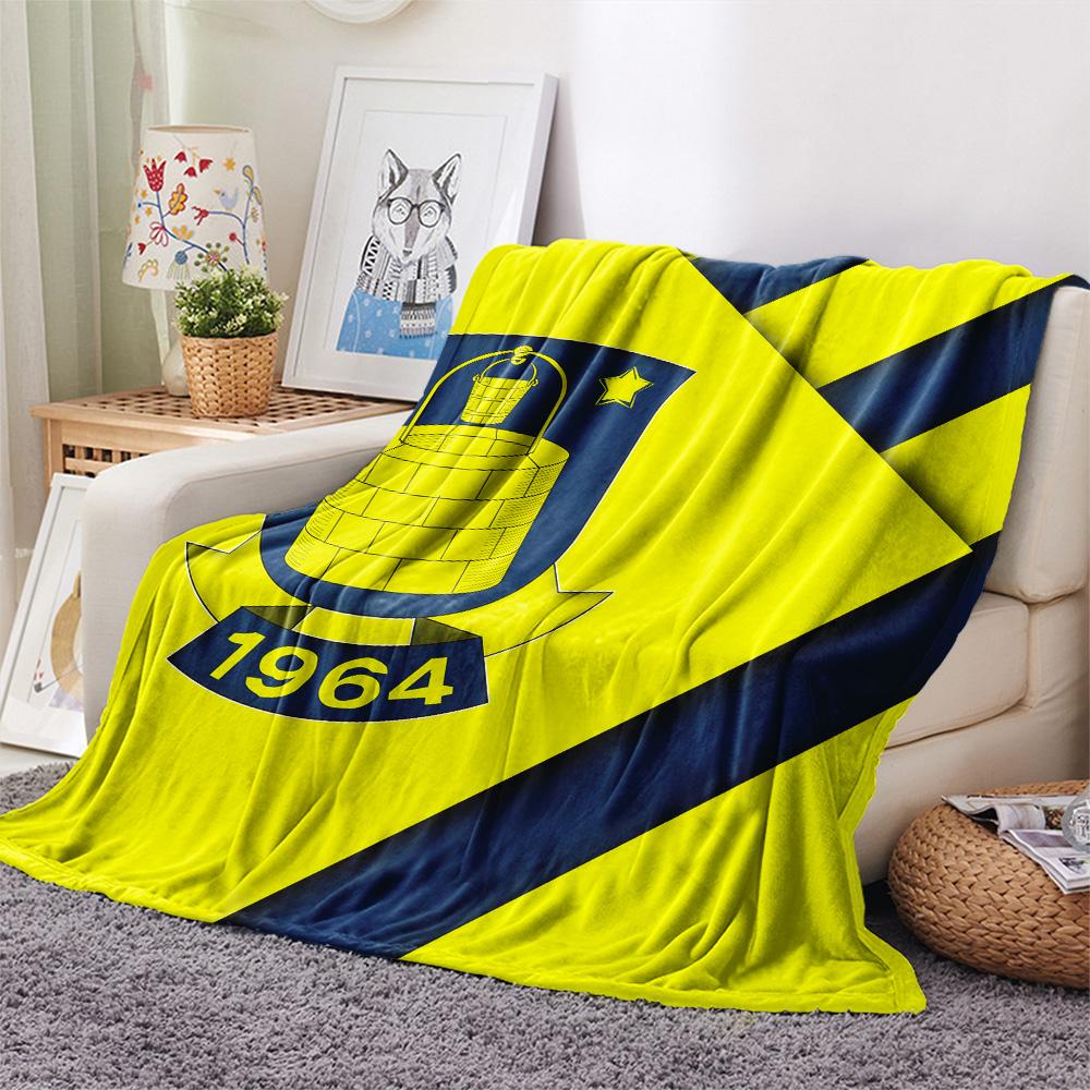Brøndby IF  Print Flannel Blanket, High Quality Comfortable for All Seasons, Home Decor, Warmth and Comfort