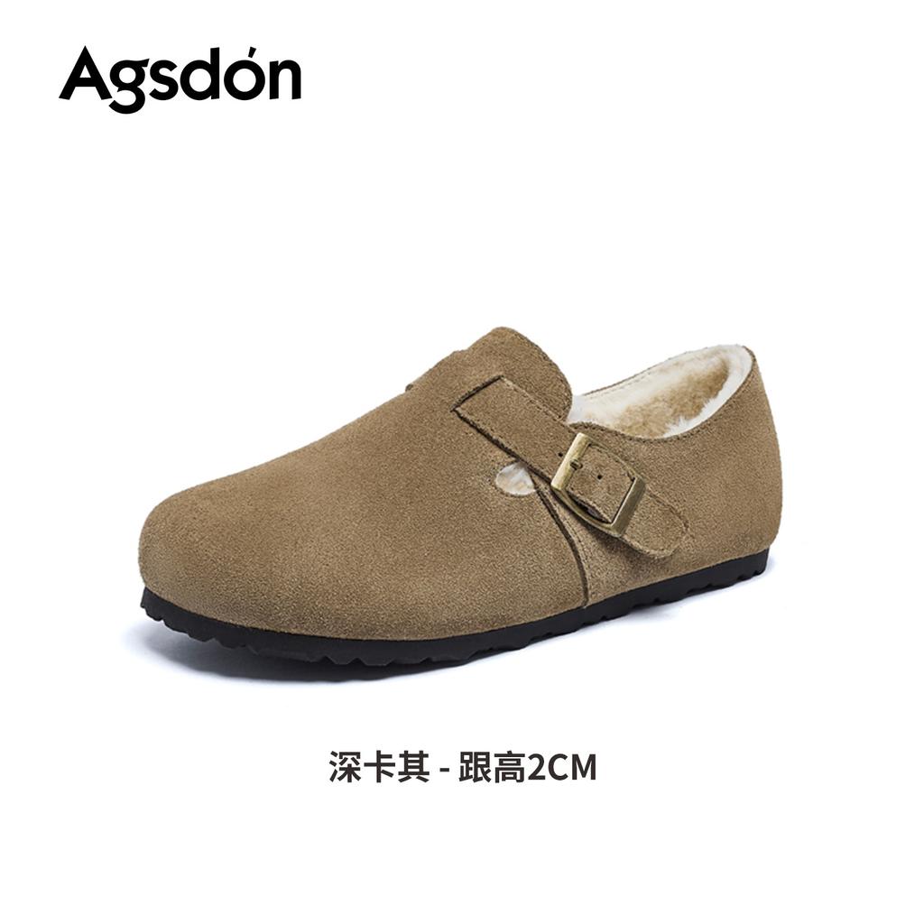 Fleece Birkenstocks new winter all-inclusive thick-soled fluffy shoes low-top snow boots shoes