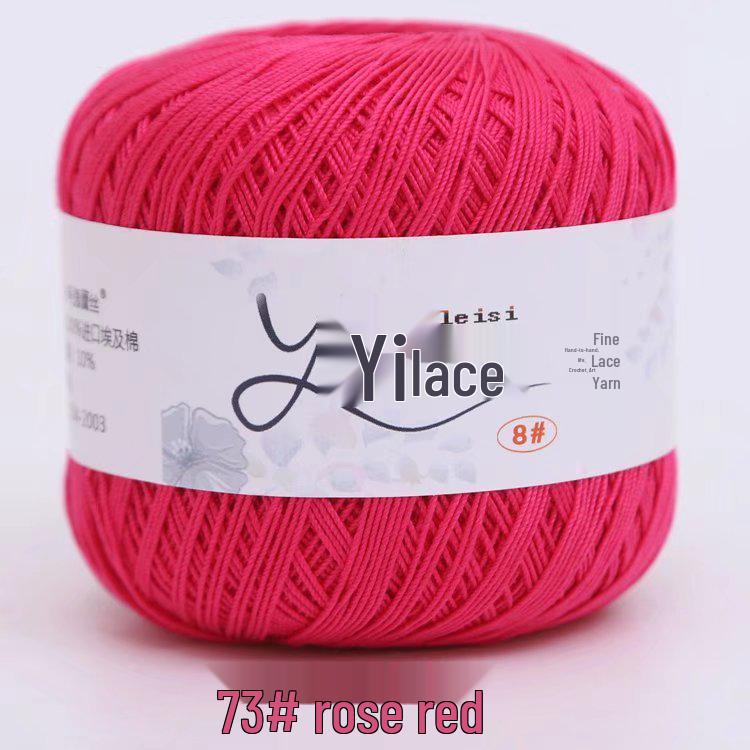 8# 100% Cotton Lace Yarn - 50g Ball, 400m, Strong Twist Crochet Thread for Hand-knitting, Flowers, Hats, and Cardigans - Free Shipping.