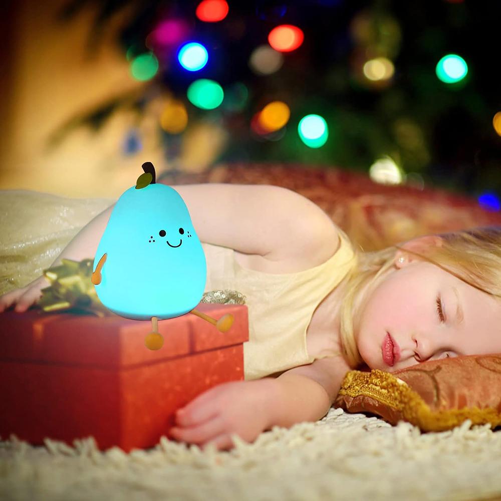 Cute Axolotl Triceratops Night Light Dimmable Nursery Nightlight Kawaii Lamp Soft Silicone Rechargeable For Kid Room Decor Gift