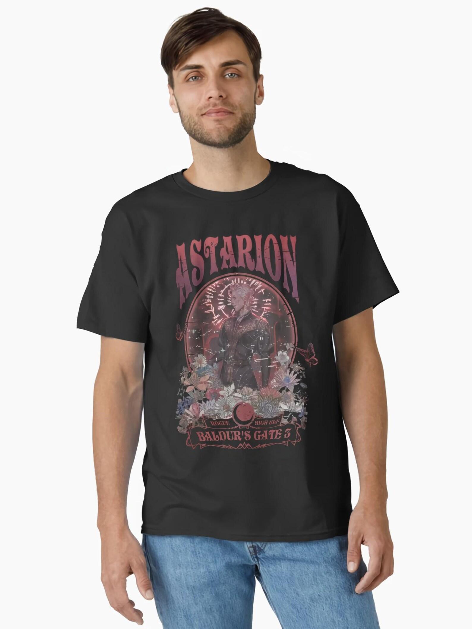 Astarion Black T shirt Size S-4X Casual 4XL