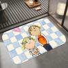 Anime C-Charlie and Lola Floor Mat Diatomite Bath Mat, Quick Dry Absorbent Non-Slip Door Mat