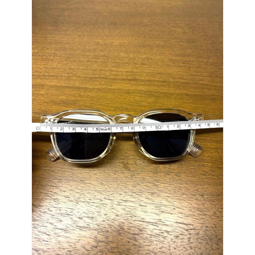 Used Vintage Sunglasses Clear Frame Champagne Yellow Transparent Kihaku