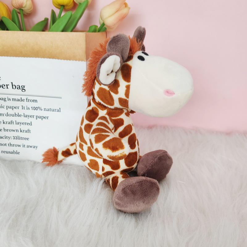 Plush Forest Animal Dolls: Lion, Elephant, Tiger, Monkey, and Deer - Children's Toys