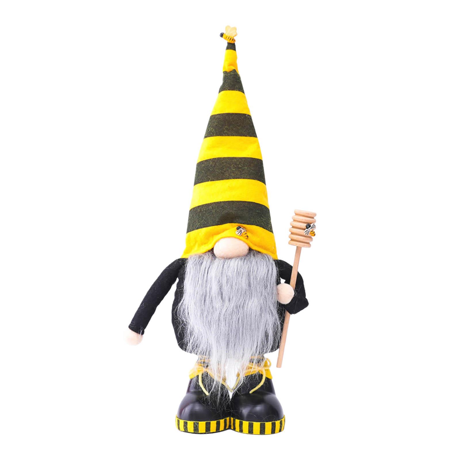 Retractable Bee Festival Faceless Old Man Doll, Bee Old Man Plush Toy, Decorative Ornament, Faceless Doll Decoration, Room Desktop Decoration One Size