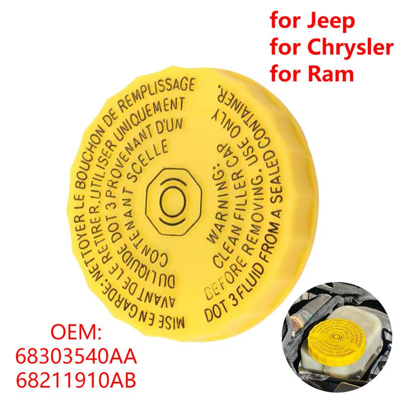 68303540AA for Jeep Wrangler Cherokee for Chrysler Grand Voyager Car Brake Master Cylinder Cap Brake Fluid Reservoir Cover
