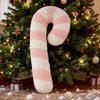 Christmas Lollipop Plush Throw Pillow Candy Cane Shape Soft Cushion for Bedroom Sofa Living Room Home Decor Xmas Holiday Gift