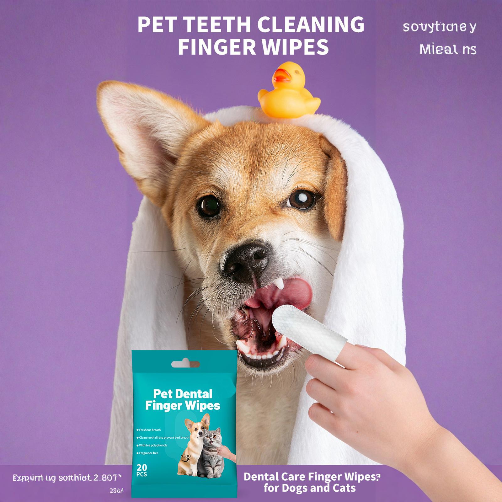 

Nurhome Portable Dog Ear Cleaner Wipes Grooming Kit Care for Dogs & Cats Pet Ear Relief Gently Remove Ear Wax Debris and Smelly 20 Pcs Unscented one size зелёный