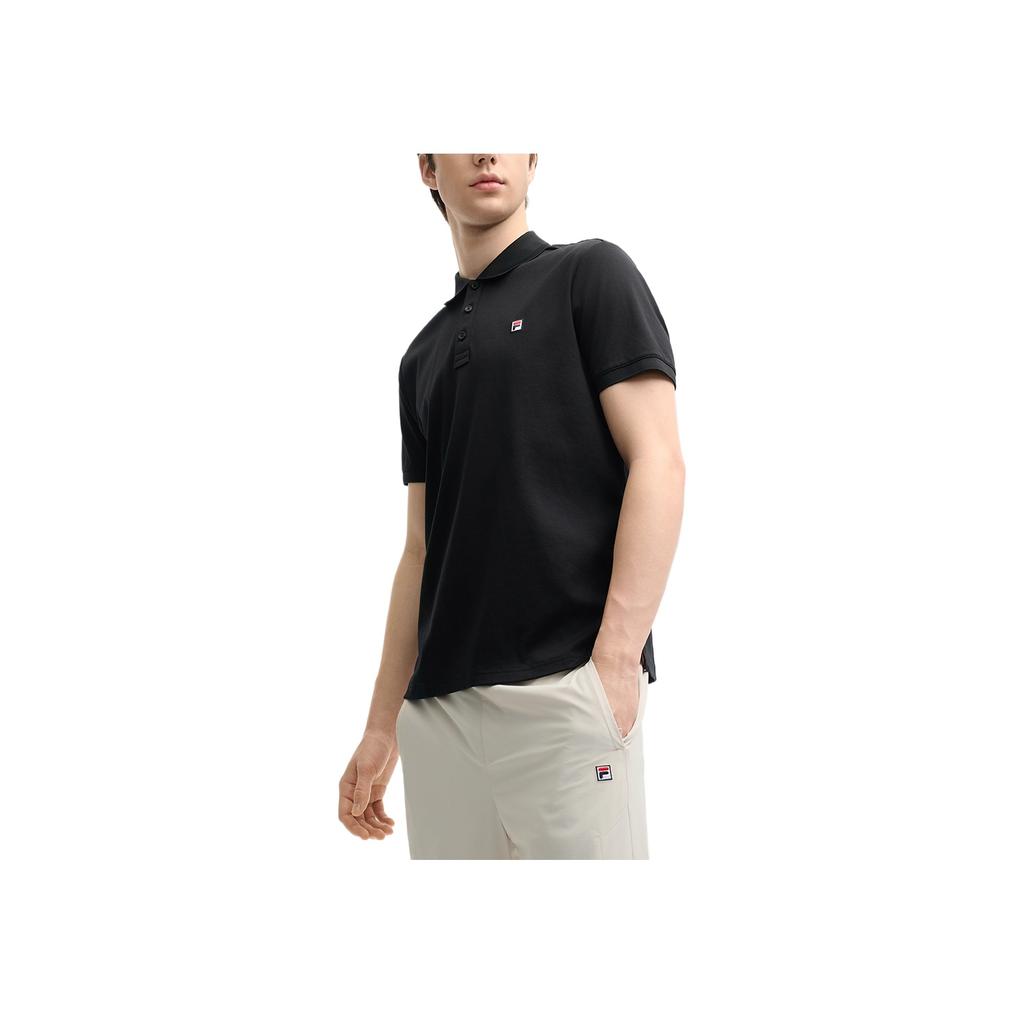 New FILA Polo Shirt Men's Jet Black F11M528121ABK