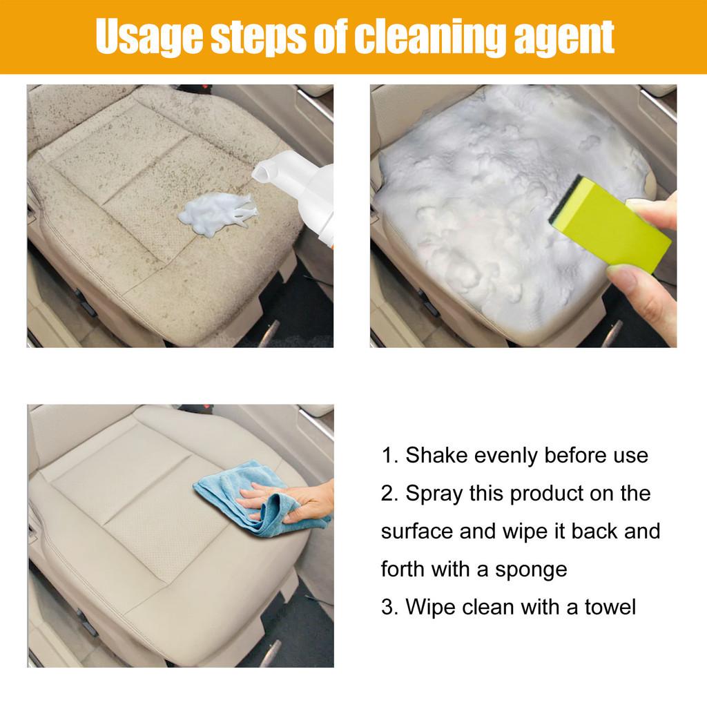Nettoyant Mousse Multifonctionnel Homonth Pour Sellerie Automobile Et Détail Intérieur Avec Capacité D'Élimination Des Taches Et Serviette Douce Incluse
