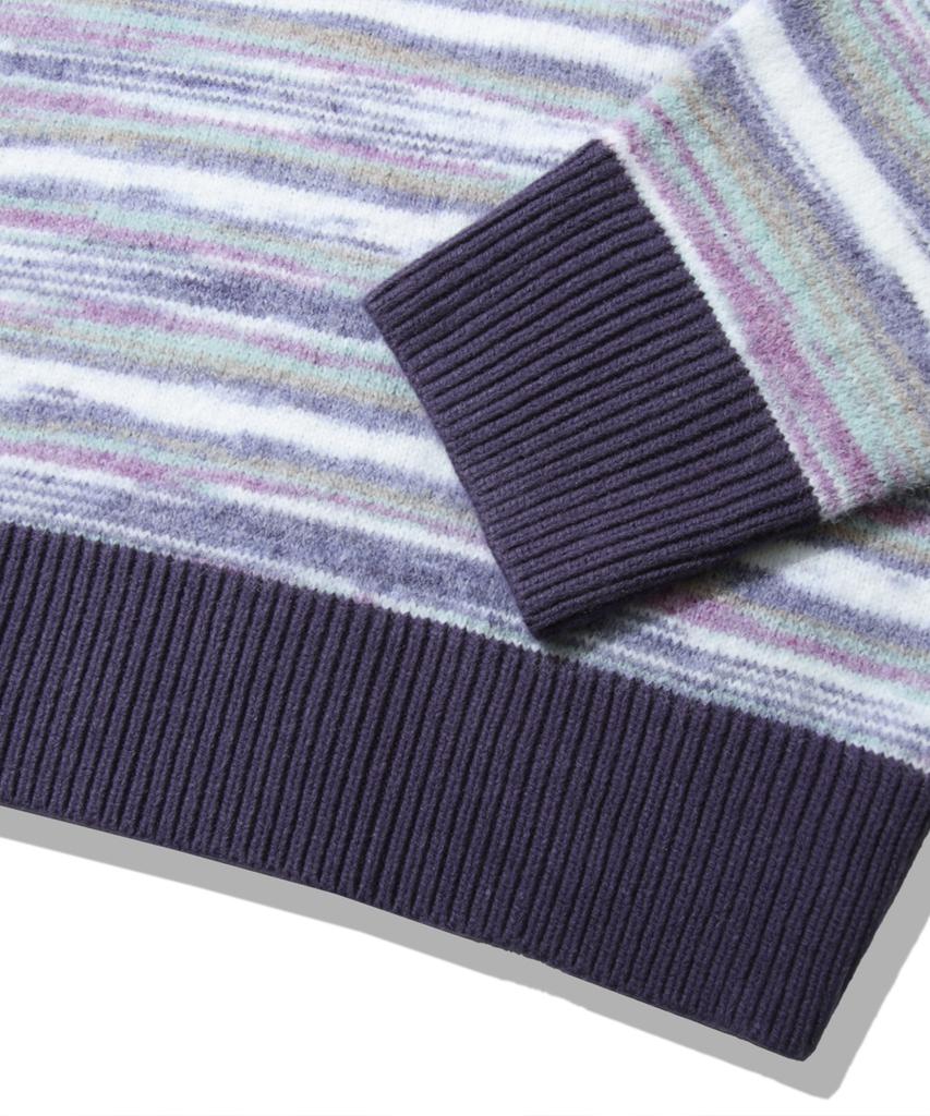 TRILLION Washable Multi-Color Gradient Crew Neck Knit_Purple