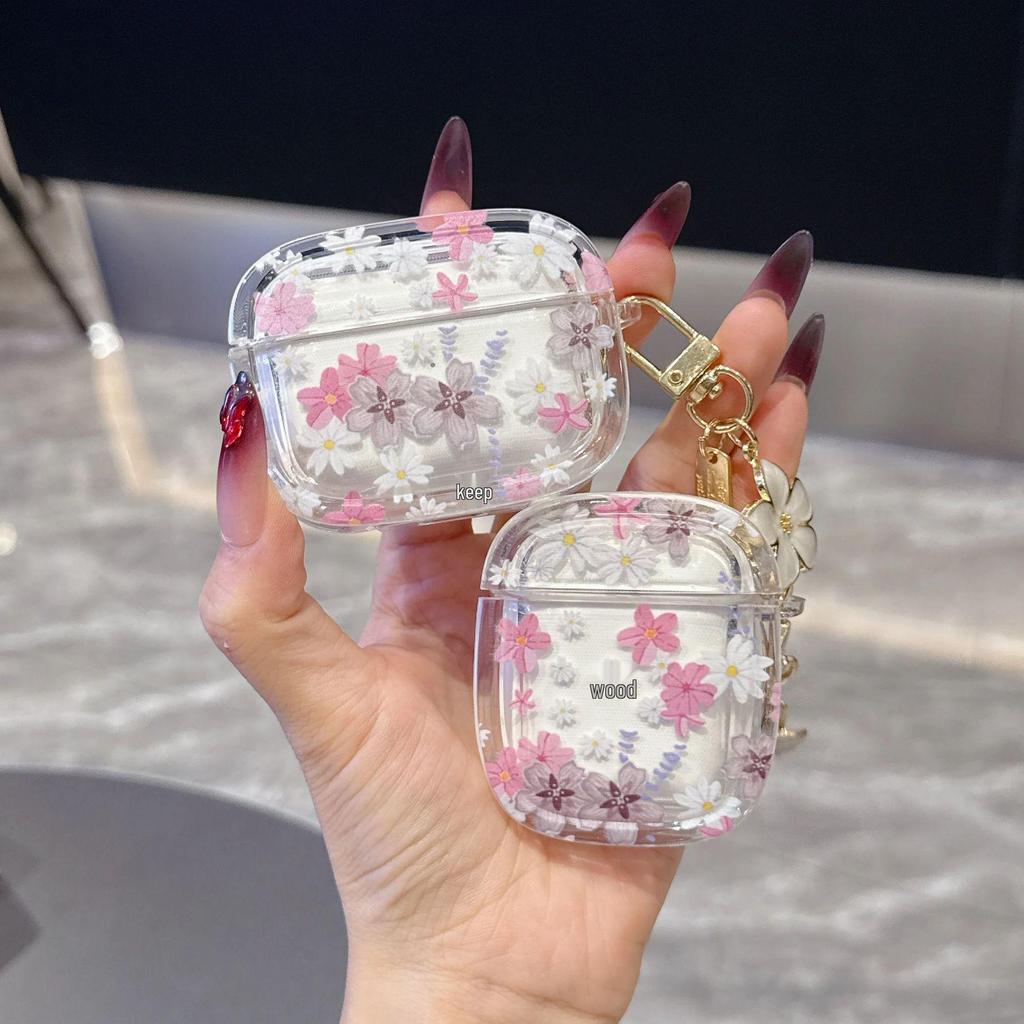Funda Protectora Transparente de Flor de Cerezo para Apple AirPods 4