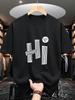 2026 Summer New Style Unisexs Pure Cotton Tshirt with Simple Letter Pattern Print Street Casual Fashion Comfortable and Soft