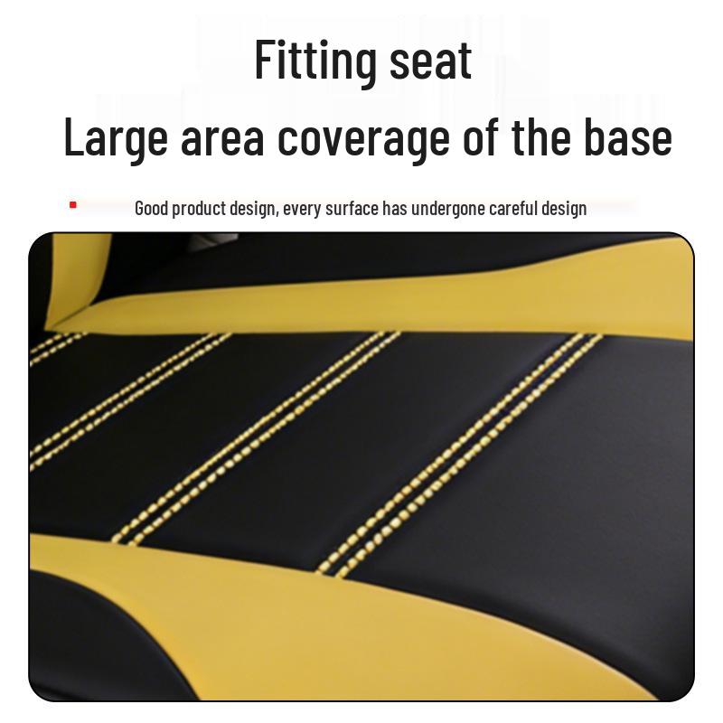 Five-Seat Universal Car Seat Cover with Waistline Design - Full Coverage Fabric Cushion Pad