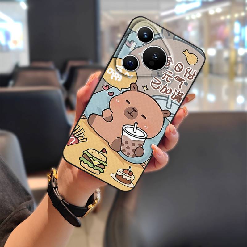 Full wrap Protective Phone Case For Huawei P70 Pro/Pura 70 Pro+ Back Cover TPU Waterproof Cartoon Couple Phone Pouch