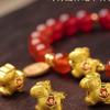 Natural Red Agate Pony Bead Bracelet for Women2026Lucky charm bracelet gift for the Horse zodiac sign to bring wealth