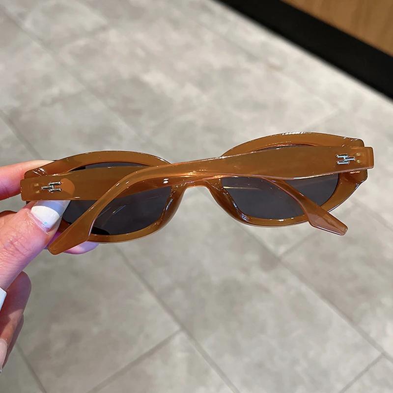 New Oval Sunglasses Women For Men Fashion Vintage Punk Trend Sun Glasses Small Frame Hip Hop Luxury Brand Designer Shades Uv400