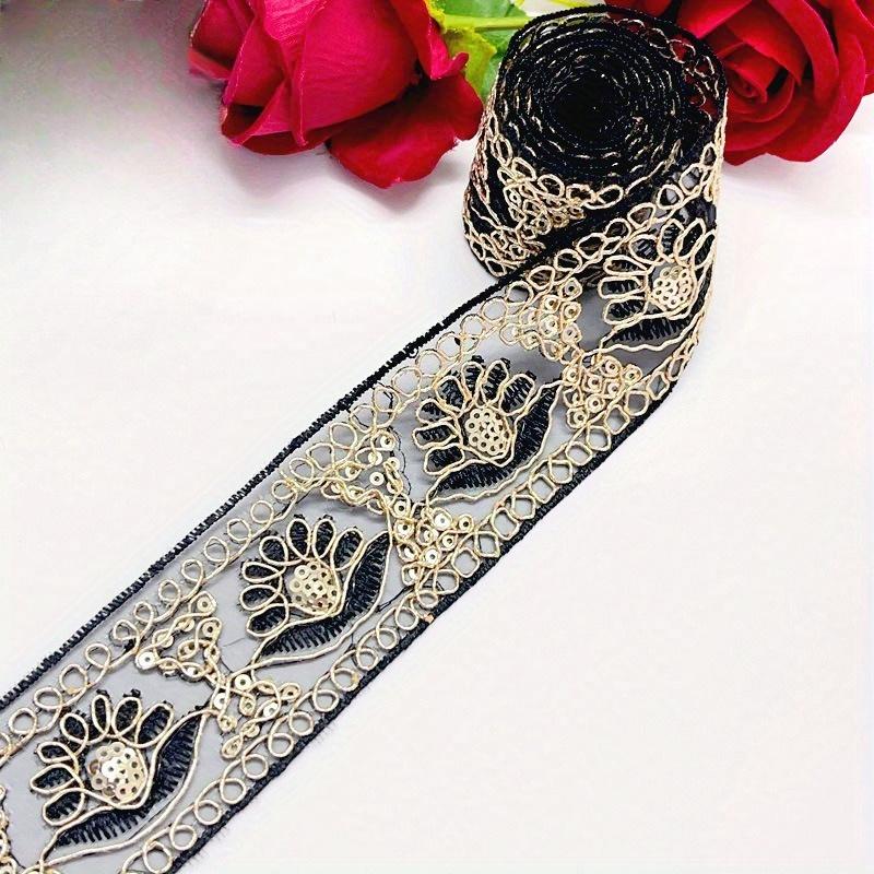 10 Yards Embroidered Lace Trim Ethnic Jacquard Ribbon DIY Clothing Accessories Sewing Craft Wrapping Decoration Material