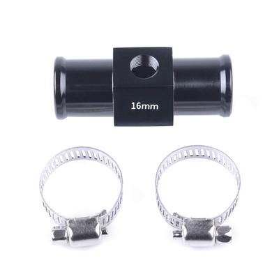 ZHSYMX Aluminum Temperature Joint Pipe Joint Pipe Radiator Sensor Adapter Clamp Black 16mm