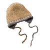 Handmade big head circumference plush knitted hat children's new autumn and winter thickened warm and small face wool hat