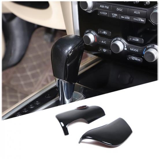 Glossy Black Center Gear Shift Knob Trim Cover For Nissan Pathfinder 2013-18