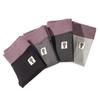 Women's High Waist Gray Fleece-Lined Leggings - Plus Size Cotton Pants for Autumn and Winter
