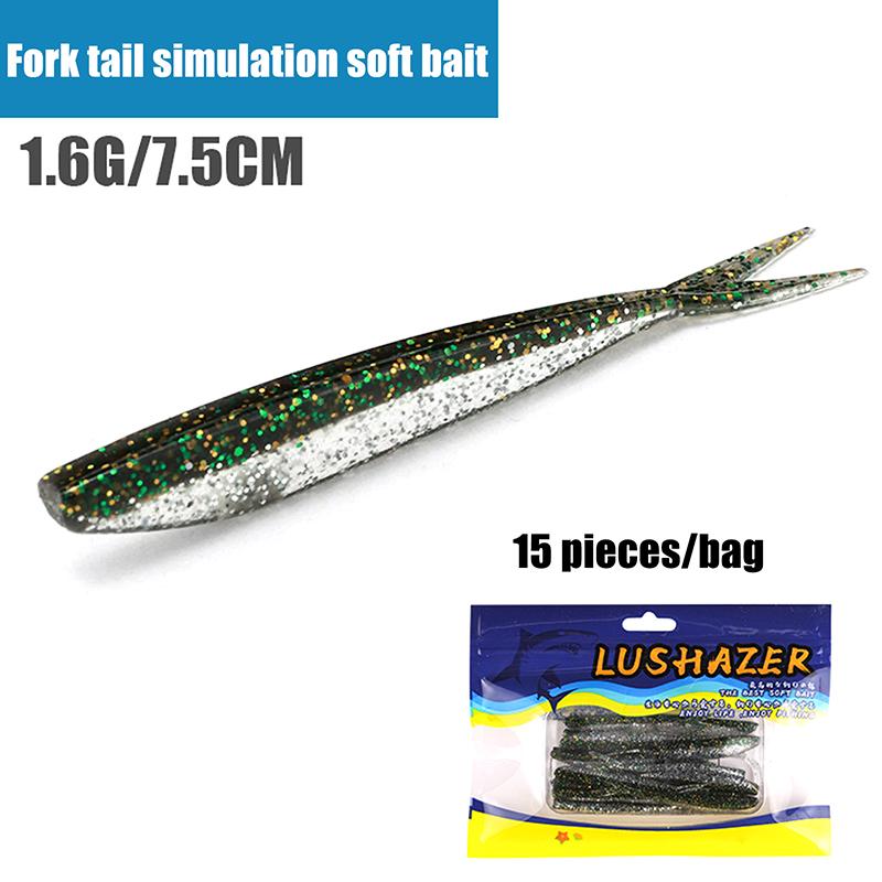 

15 шт. Рыболовные мягкие приманки Силиконовая приманка 7,5 см 1,6 г Свимбейт Воблеры Приманки для ловли окуня Искусственные рыболовные снасти Приманки