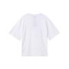Nike Sportswear Logo Overlay Short Sleeve Minimalist Fashion T-Shirt Women Tops White CU5683-100