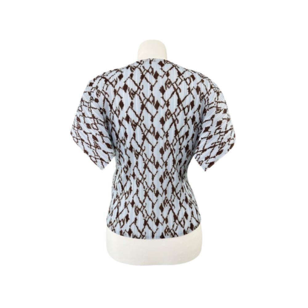 LA VITA JUNKO Print Flutter Sleeve Tee Lssts39p