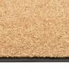 vidaXL Fußmatte Waschbar Creme 90x120 cm