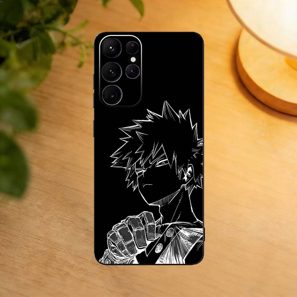 bakugo A-Anime K-Katsuki phone Case For Samsung S25,24,21,22,23,30,Ultra,20,Plus,Fe,Lite,Note Soft Black Cover